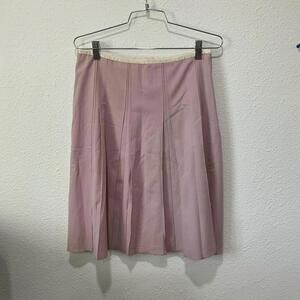 THE LIMITED Women's Pleated Pink and Polka Dot Skirt